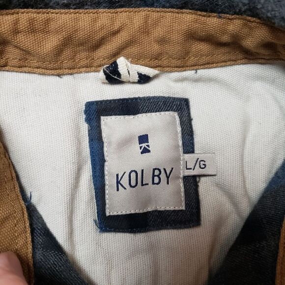 Kolby Plaid Shirt Size Large blue and grey - Picture 5 of 8